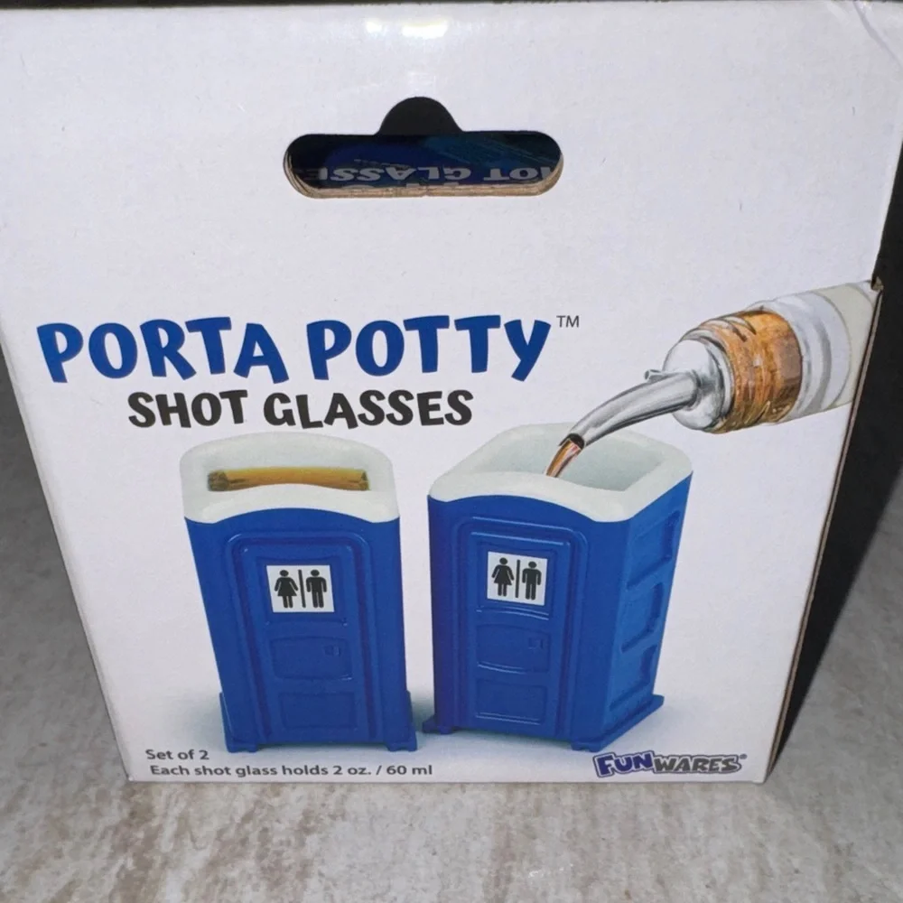 Porta Potty Shot Glasses - Blue